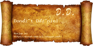 Donát Dániel névjegykártya