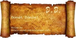 Donát Dániel névjegykártya